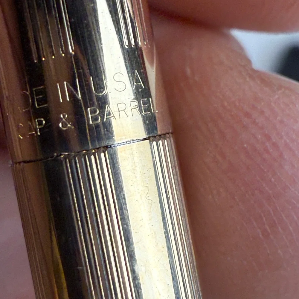 Parker Insignia 12K Gold Filled Pen Pencil Set Santa Fe Railway Logo Made in USA